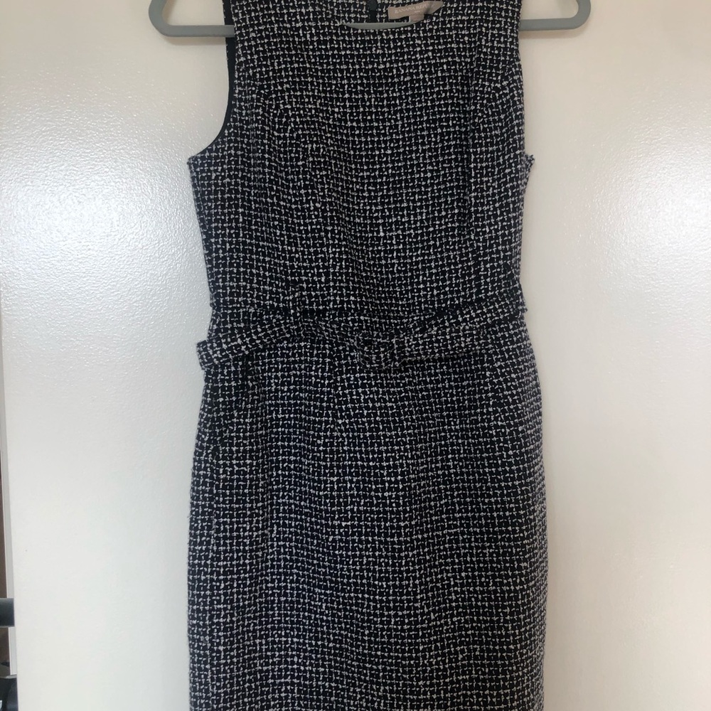 Banana republic navy tweed dress